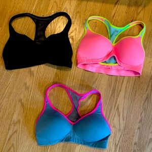 PINK Yoga Push-Up Sports Bras size small -3 colors